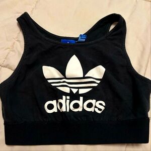 Adidas Black and White Crop Top